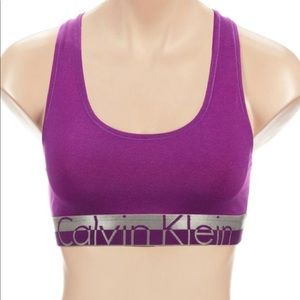 Calvin Klein Purple and Silver Bra